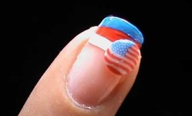 4th of July Nails Design ! - USA Flag 4th july EASY nail designs short/long nail art tutorial