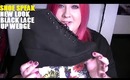 Shoe Speak - New Look Black Lace Up Wedge Ankle Boots (Jeffrey Campbell 99 Tie dupe?)