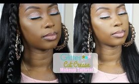 Glitter Cut Crease Makeup Tutorial| Drugstore/Highend