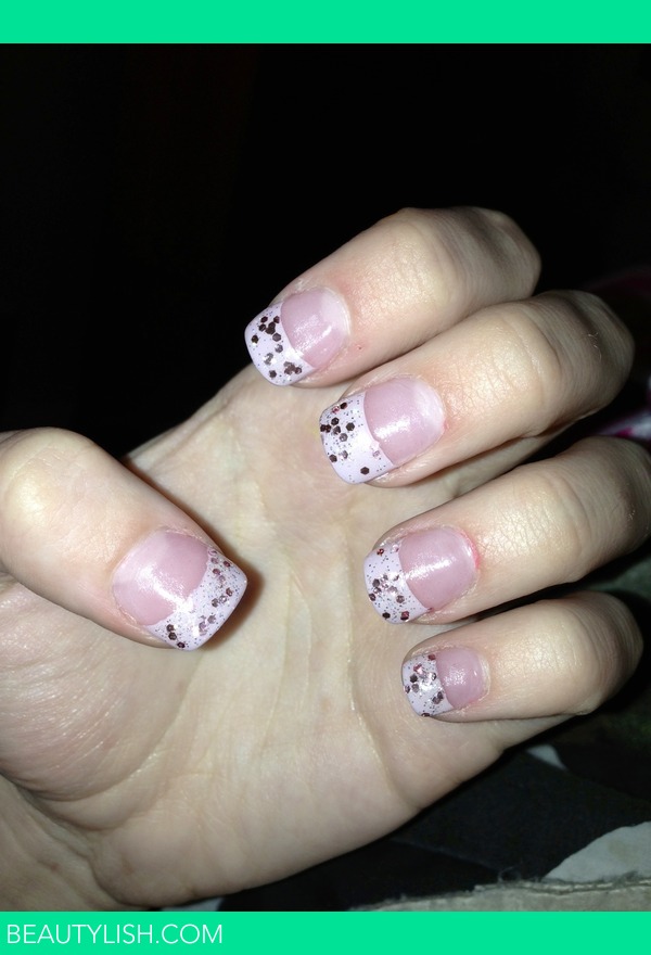 Pink French Nails With Glitter | Rachel D.'S Photo | Beautylish