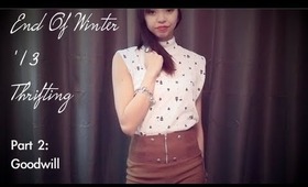End of Winter '13 Thrifting | Part 2 - Goodwill (Shop with me & Haul)