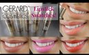 Gerard Cosmetics Lipstick Swatches!
