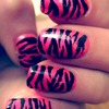 Hot Pink Zebra Nails