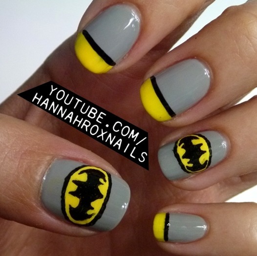 Batman Nail Art | Hannah L.'s (hannahroxit) Photo | Beautylish