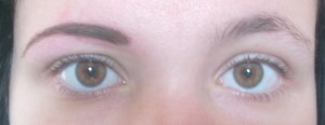 It's amazing how eyebrows that are overgrown and not done can go to prim and proper with a couple of minutes of tweezing and a little bit of brow powder/pencil (if you prefer)