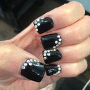 black gel with stones