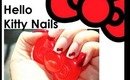 Hello Kitty Glitter Bow French Tip Nail Design + New Nail Club for only $5!