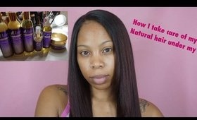 How I take care of my natural hair under my wig  Ft: The  Mane Choice