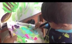 Child Prodigy- 21 month old artist painting