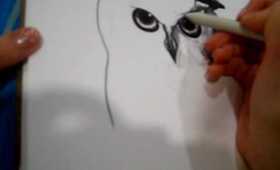 Me drawing an owl 3/4