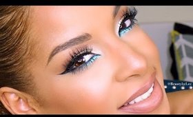 Prom Makeup Tutorial Neutrals and Teal | BeautybyLee