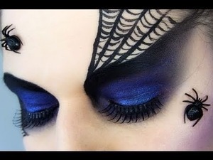 Super cute Halloween Makeup!! Use eyeliner for the spiderweb.