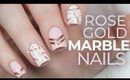 Rose Gold Marble Nails | NailsByErin