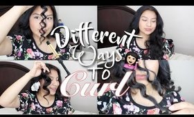 4 Different Curling Techniques ft. HEATLESS Curls!