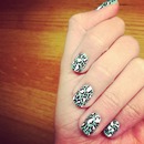 leopard print nail art design