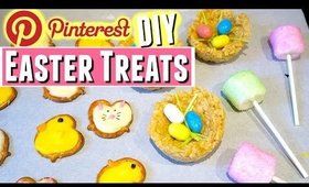 PINTEREST DIY EASTER TREATS including Pinterest Easter Rice Krispie Nests & Easter Marshmallow Pops