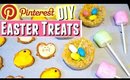 PINTEREST DIY EASTER TREATS including Pinterest Easter Rice Krispie Nests & Easter Marshmallow Pops