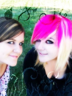 Jess on the left and myself on the right, I used to have such great hair