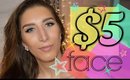 FULL FACE OF MAKEUP TOTALING $5 | Cheapest makeup tutorial ever!