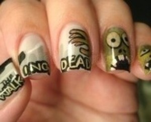 Season finale: nails inspired by The Walking Dead!!😱😱