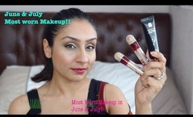 Most worn makeup Drugstore & High End June July 2014 || Raji Osahn