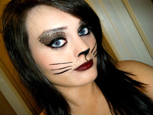 Hallowe'en 2010 make up look - leopard cat!