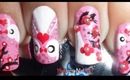 Love Birds on Cherry Blossoms Nail Art Collaboration with Beyonceesha and cutedesigns