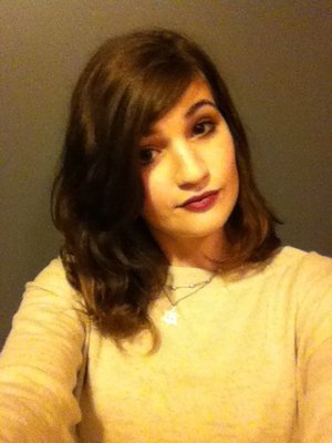 Makeup worn with over sized tan sweater, black leggings and black and gold sandals. With Oh My Goth I had to get another purple to wear underneath, as the lipstick has a weak ton with all the glitter.