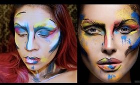 PINspired : Avant Garde Experimental & Colourful Theatrical Makeup Timelapse | TheRaviOsahn