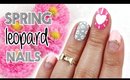 Leopard and Heart Spring Nails | Kirakiranail ♡