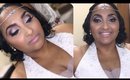BRIDAL MAKEUP Tutorial| Makeup for black women |Makeup on a CLIENT| Darbiedaymua