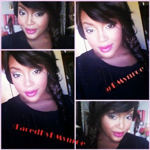 This is my 1st attempt at a fishtail braid. I felt that my "Fire Red" lipstick completed the look.