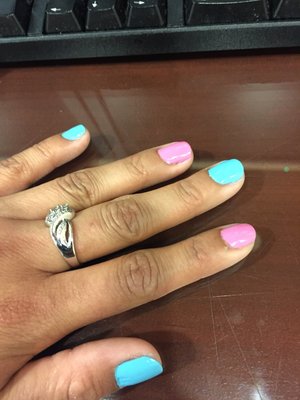 simple easter color nails 