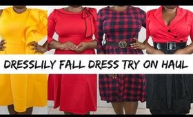 FABULOUS FALL DRESS ft. DRESSLILY TRY ON HAUL | PLUS SIZE
