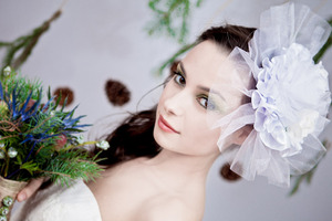 The Hair peace was also designed and handmade by me,as well as a hairstyle.Flower décor by http://capricedesign.com/