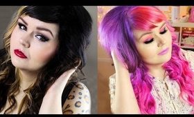 How I Dyed My Hair & Extensions Purple To Pink Ombre