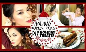 Holiday Makeup, Hair + DIY Holiday Treats! ❄