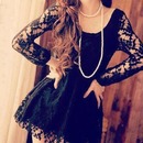 Super Cute Black Lace Dress