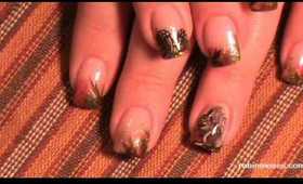 robin moses nail art: fall mish-mash squirrel and acorns