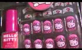 Hello kitty nail look of the day