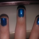 Blue metallic nail