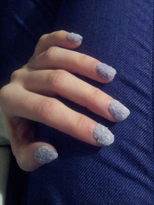 Lilac crystal nails
