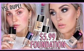 DRUGSTORE First Impression 😍💦 Wet n Wild Foundation! YSL DUPE