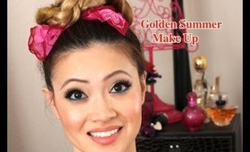 Summer Golden Sparkle Makeup Tutorial