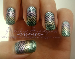 Pastel Metallic Rainbow Zebra