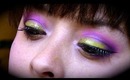 Flashy neon & Glitter eyeshadow tutorial