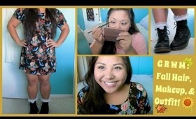 Get Ready With Me: Fall Makeup Hair and Outfit!