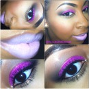 Magenta glitter with Nicki Minaj Viva Glam 2 Lipstick 