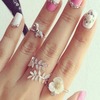 Acrylic nails & mid rings , rings