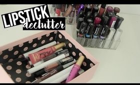 LIPSTICK DECLUTTER 2016 WITH SWATCHES | heysabrinafaith